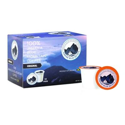 MAMRE BLUE COFFEE Mamre Blue -100% Jamaica Blue Mountain Coffee Pods-Original-12 Count