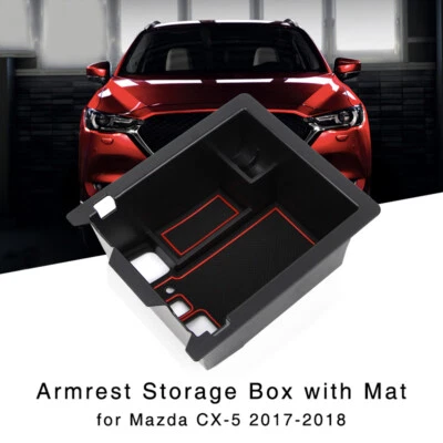Bandeja organizadora caixa de armazenamento apoio de braço para Mazda CX-5 CX5 2017 2018 2019 2020 2021 - Imagem 1 de 4