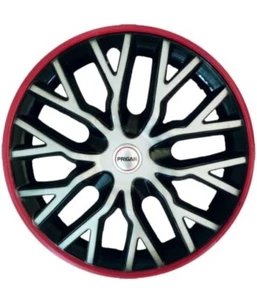 14 Inch Universal Silver Black Red Wheel Cover (Set of 4 Pcs) (Press Fitting)... - Picture 1 of 7