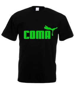 T-SHIRT UOMO COMA IRONICA MAGLIETTA DIVERTENTE TANTI COLORI HAPPINESS RAGAZZO - Picture 1 of 6