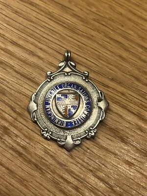 1944-45 Sterling Silver Enamel Birmingham Medal Watch Fob - Image 1 of 2