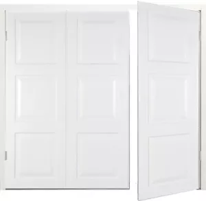 New Side hinged Garage Door Georgian 7ft wide x 6ft6 high White Small door Right - Picture 1 of 1