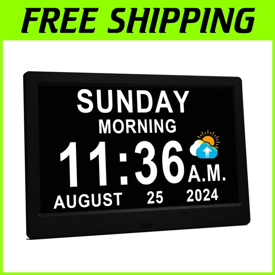 Advanced 11.5" Digital Clock with Voice Time Announcement - Image 1 of 4