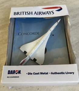 DARON BRITISH AIRWAYS CONCORDE TOY DIECAST AIRLINER DAR98845 - Picture 1 of 4