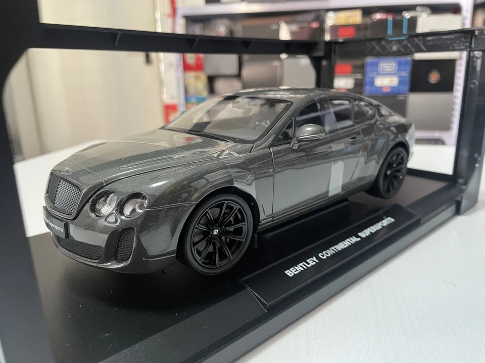 Welly 1: 18 FX Bentley Continental GT Continental Car Model Grey  - Image 1 of 4