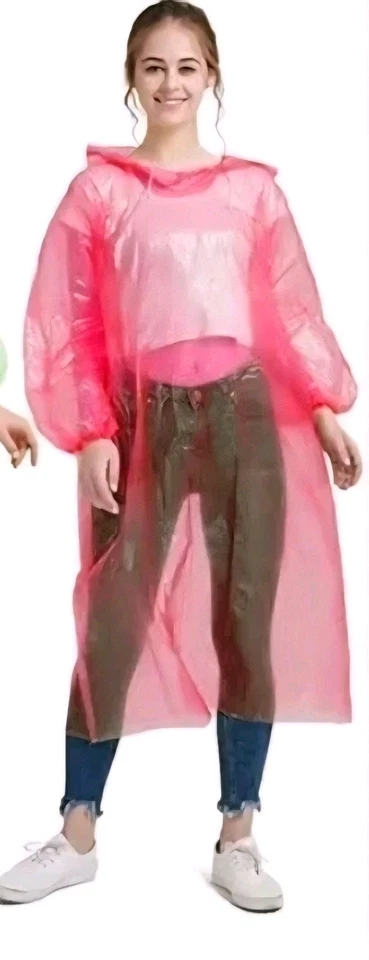 Poncho de lluvia impermeable de emergencia desechable para adultos abrigo de senderismo con capucha Foto 1 de 1