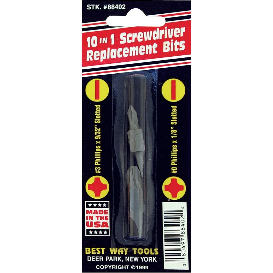 Best Way Tools Phillips 10-in-1 Replacement Double End Screwdriver Bit B88402 - Image 1 of 1