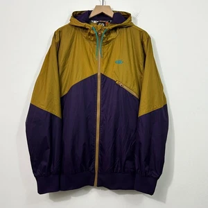 Chaqueta cortavientos Nike 6.0 cremallera completa con capucha dorada púrpura Y2K para hombre XL - Imagen 1 de 15