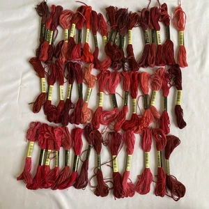 Embroidery Floss Different Shades Of reds , 45 Pieces. 4 - Picture 1 of 6