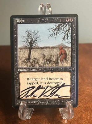 MTG Blight Legends 1994 Signed Pete Venters Artist Proof AP Magic the Gathering - Image 1 of 2