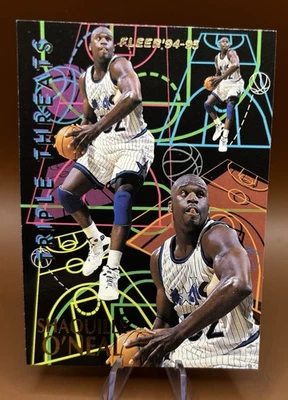 1994-95 Fleer Shaquille O'Neal #7 Triple Threat Orlando Magic raro - Imagem 1 de 2