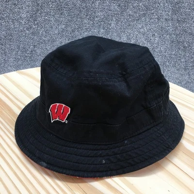 Sombrero Wisconsin Badger The Game Bucket para Hombres Negro OS Ala Curvada Logo Bordado Foto 1 de 4