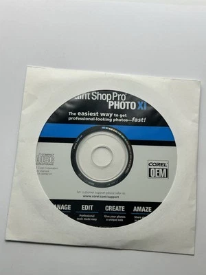 Vintage Corel Paint Shop Pro Photo XI - Windows W/ Serial Number Disc Only - Image 1 of 2