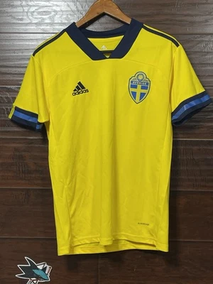 Adidas Sweden National Team Soccer Jersey Men’s Small Yellow 2019-20 Used - Image 1 of 4