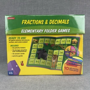 Lakeshore Fractions & Decimals - Elementary Folder Games - Grades 4-5 - New - Picture 1 of 4