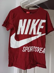 Nike Sportwear Tshirt, Mens Red Size Small Vintage - Picture 1 of 6