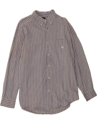 CHAPS Mens Shirt Large Blue Striped Cotton BT08 - Image 1 of 3