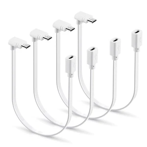 Smays 4-Pack Extension Cable for WYZE Cam Pan V3 Camera, 90 Degree Micro USB Ext - Picture 1 of 12