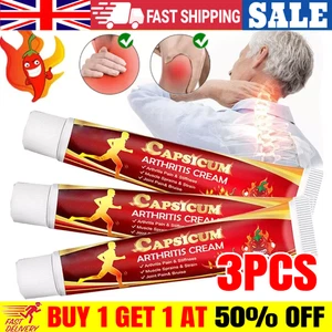 3X Capsicum Arthritis Cream Hot Rheumatoid Arthritis Joint Knee Pain Relief 20g - Picture 1 of 9