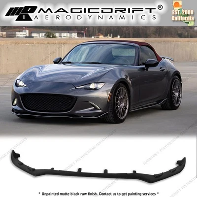 Fits 16-25 Mazda Miata MX5 JDM MS Style Front Bumper Lip Spoiler Unpainted PU - Image 1 of 4