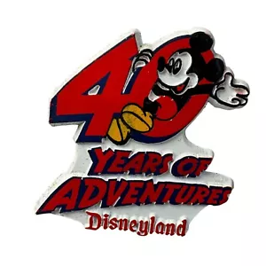 Imán de nevera vintage 1995 40 años de aventura Mickey Mouse Disneyland goma - Imagen 1 de 9