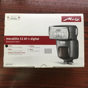 METZ mecablitz 52 AF-1 Digital Shoe Mount Flash for Canon - Picture 1 of 9
