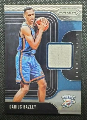 DARIUS BAZLEY RC 2019-20 Panini Prizm Sensational Swatches #45 ROOKIE Thunder! - Image 1 of 2