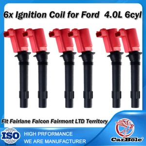 6x Ignition Coil For Ford Falcon Fairlane Fairmont LTD Territory 4.0 i Sedan Ute - Picture 1 of 15