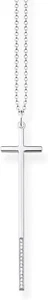 Croce di diamanti naturali Thomas Sabo su argento 925 con lunga collana DKE0024 - Foto 1 di 2