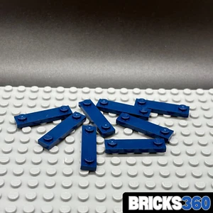 Lego New Lot of 8 New Dark Blue Plates Modified 1 x 4 with 2 Studs Pieces - Picture 1 of 5