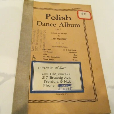POLISH DANCE Orchestra COLLECTION Instrumentation MUSIC BOOK NICE! 1931 - Image 1 of 2