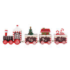 Wooden Lovely Train Model Toy Cute for Home Table 2023 Xmas Gifts (Red)