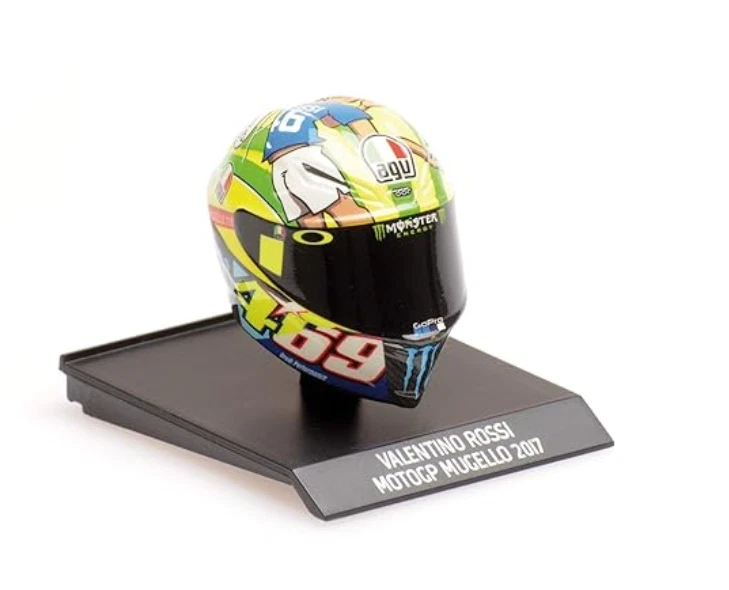AGV HELMET VALENTINO ROSSI MOTOGP MUGELLO 2017 1:10 MINICHAMPS 315170086 - Immagine 1 di 1