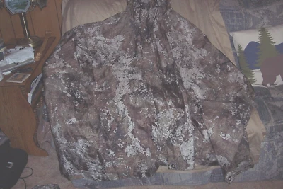 Rain Poncho Strata Camo Poncho Grommets Snaps Hooded Light Weight One Size - Image 1 of 4