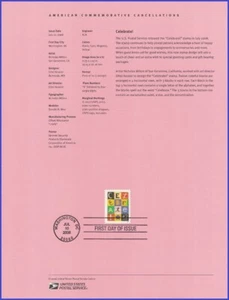 USA7 #4335 U/A SOUVENIR PAGE FDC   Celebrate - Picture 1 of 1