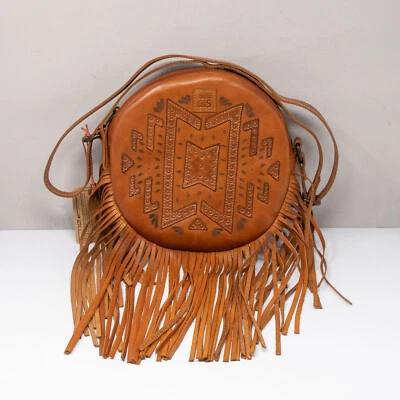 Bolso Bandolera STS Ranchwear Wayfarer Salvia Flecos Cuero Vegetal Bronceado Mujer Foto 1 de 4