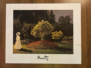 Claude Monet: WOMAN IN THE GARDEN -Impressionism-Original Art Poster 16x20 - Picture 1 of 1