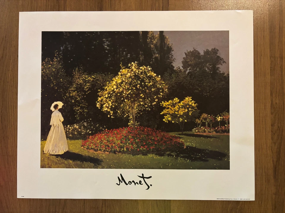 Claude Monet: MUJER EN EL JARDÍN - Impresionismo - Póster de arte original 16x20 Foto 1 de 1