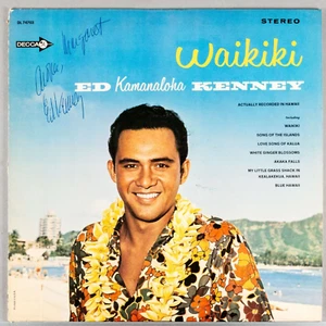 ED KAMANALOHA KENNEY Waikiki 1965 LP SIGNED Vinyl Record Album : VG+/VG+ 7-10347 - Imagen 1 de 6
