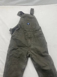 Polar King Youth Bib Overalls Coveralls Insulated Brown Medium - Picture 1 of 15