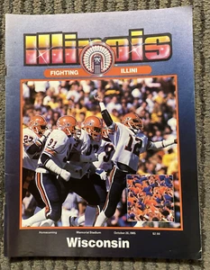 1985 Illinois Vs Wisconsin Football Program Illini Badgers Vintage - Picture 1 of 1
