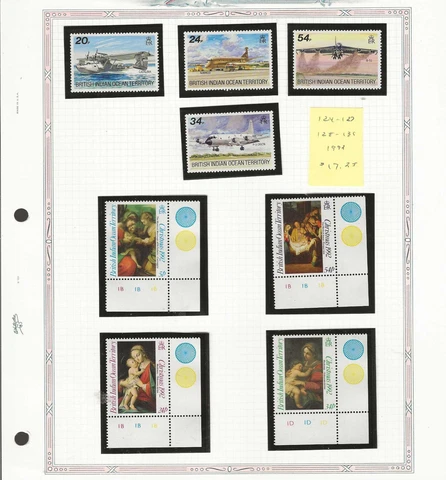 BRITISH INDIAN OCEAN TERRITORY...Sc #124-27; 128-31...MNH...1992...SCV $17.25 Cover
