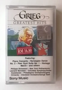 Grieg Greatest Hits Rare 1984 Sony Malaysia Cassette New Sealed - Picture 1 of 3