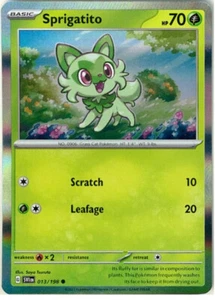 Pokémon TCG Sprigatito Scarlet & Violet - Base Set 013/198 Reverse Holo Common - Bild 1 von 1