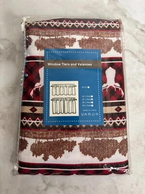 Juego de 2 cenefas de ventana de montaje de ciervo de 30" -- multicolor -- nuevas en embalaje abierto Foto 1 de 4