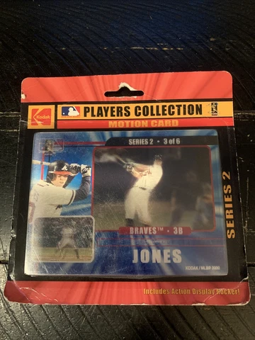 New Sealed Vintage 2000 Kodak Chipper Jones Motion Card MLB Braves Cover