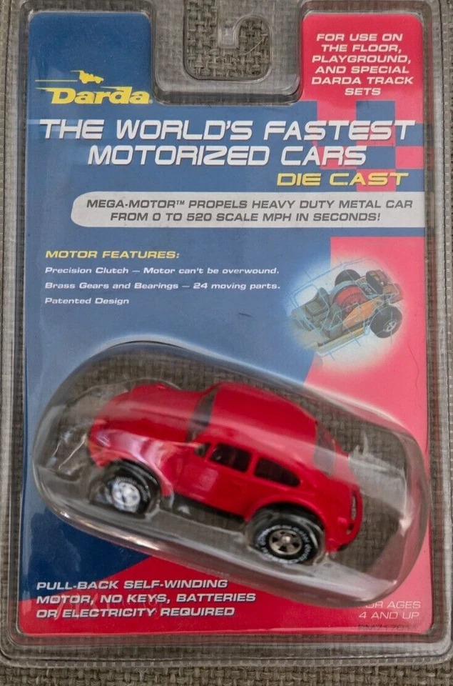 Darda Pull Back Motor Cuerda Automática Volkswagen Beetle Die-Cast Car - Rojo Foto 1 de 1