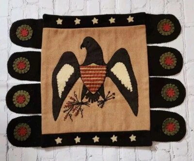 Alfombra de fieltro popular primitivo Penny corredor de mesa American Eagle  Foto 1 de 4