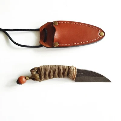 IRON LUCKY Wharncliffe Messer EDC knife custom Griffwicklung - Bild 1 von 3