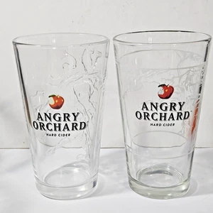 Vaso de cerveza de sidra dura Angry Orchard 2 diferentes tiene en relieve 16 oz lote de 2 - Imagen 1 de 11